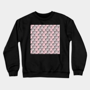 Ogee pattern in coral pink and grey, 60s nostalgia Crewneck Sweatshirt